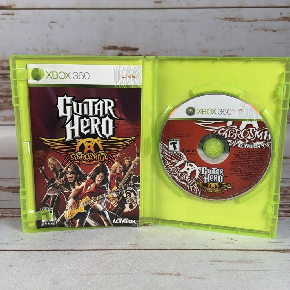 Guitar Hero Aerosmith Microsoft Xbox 360 Game Complete CIB Resurfaced